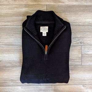 St John's Bay knit 100% cotton 1/4 zip EUC Large